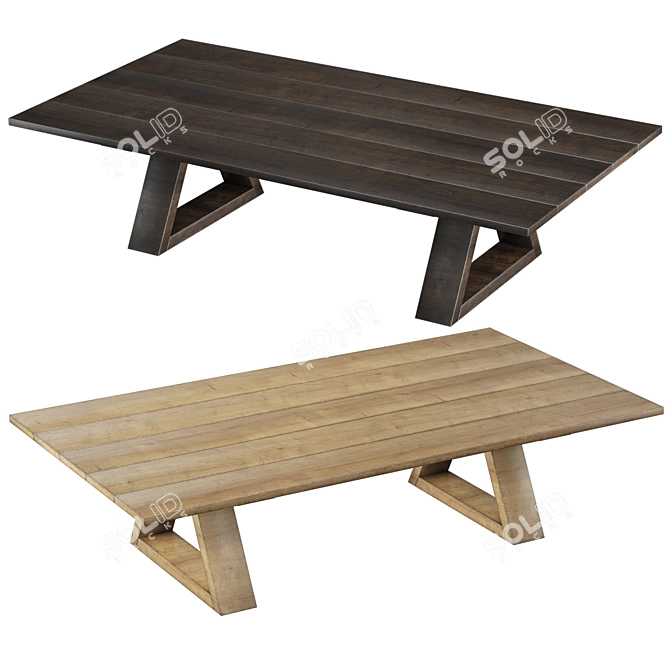Zara Wood Centre CoffeeTables 3D model image 1