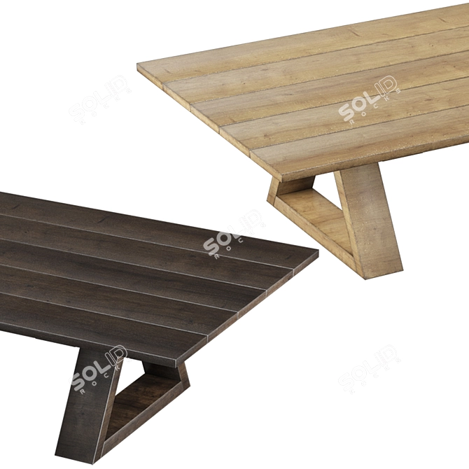 Zara Wood Centre CoffeeTables 3D model image 2