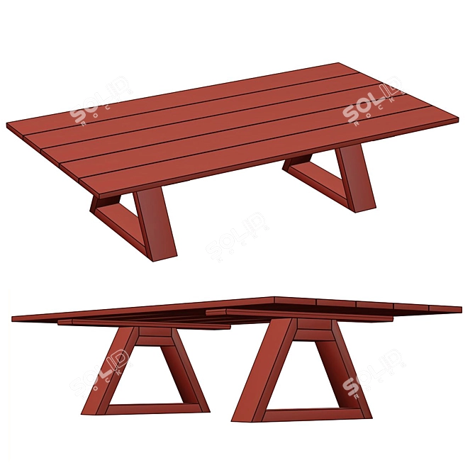 Zara Wood Centre CoffeeTables 3D model image 3