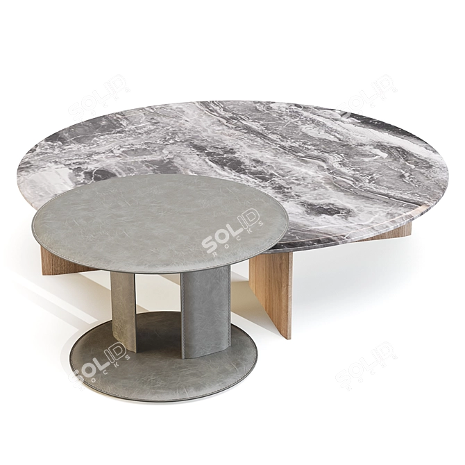 Poliform Mush Coffee Tables Set 3D model image 2