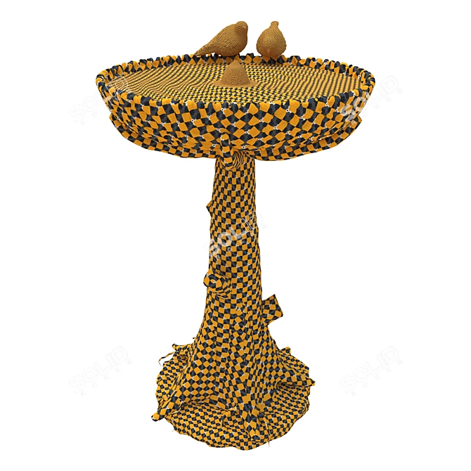 Geometry Spline Bird Bath Fountain 3D model image 6