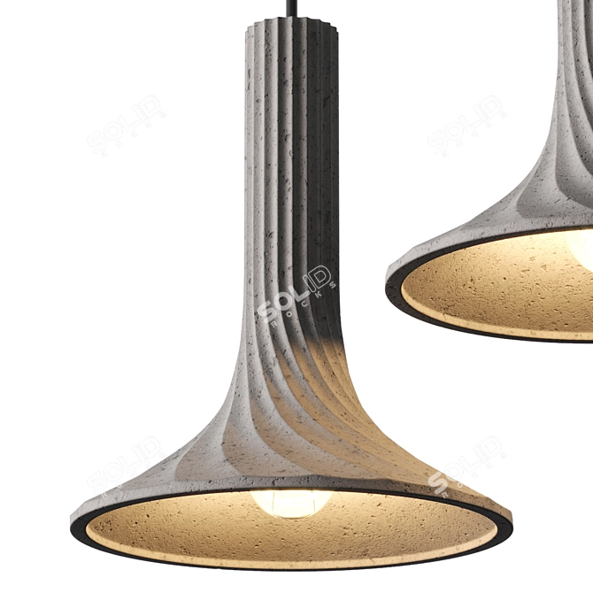 Concrete Pendant Light Xuan Design 3D model image 2