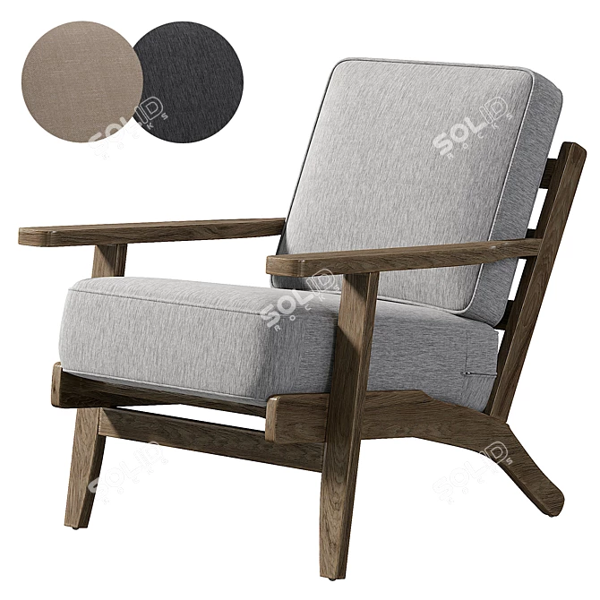 Modern Accent Chair - 3D Model 3D model image 1