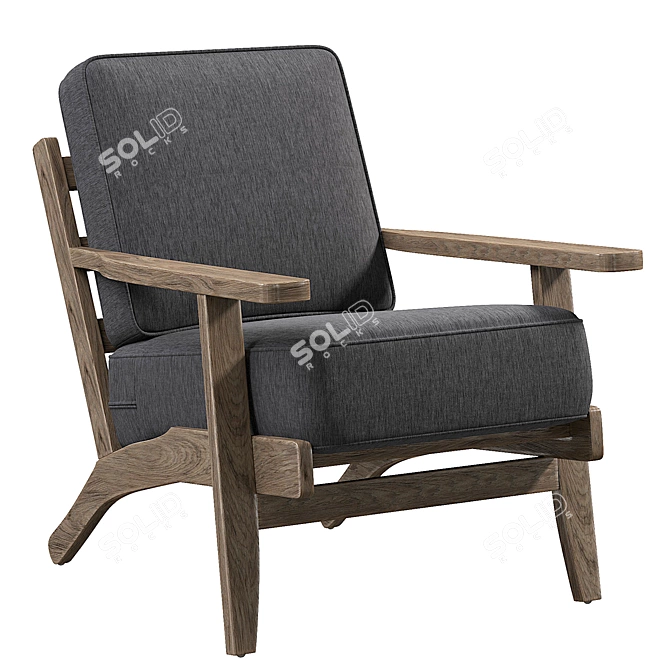 Modern Accent Chair - 3D Model 3D model image 4