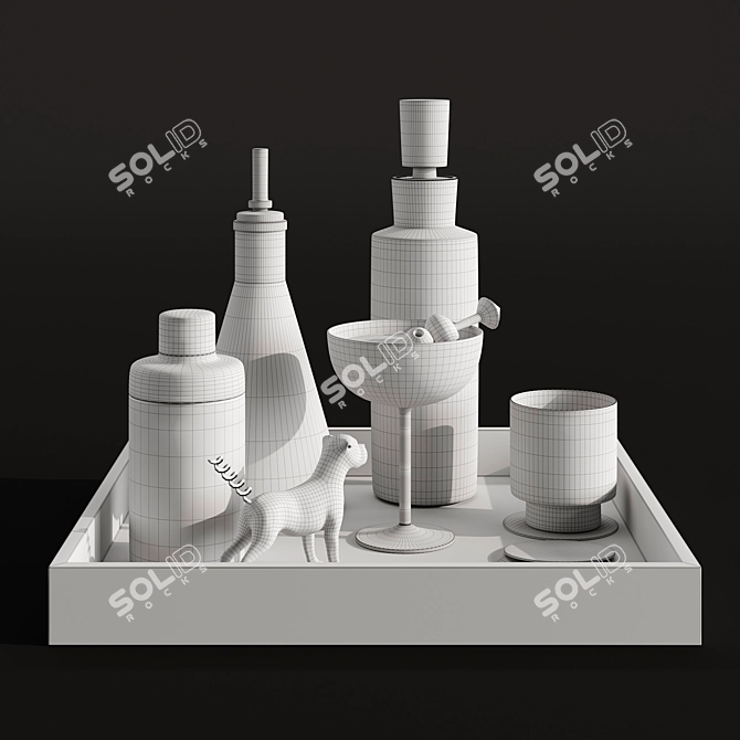 Luxury Whiskey Set: 3D Model 3D model image 5