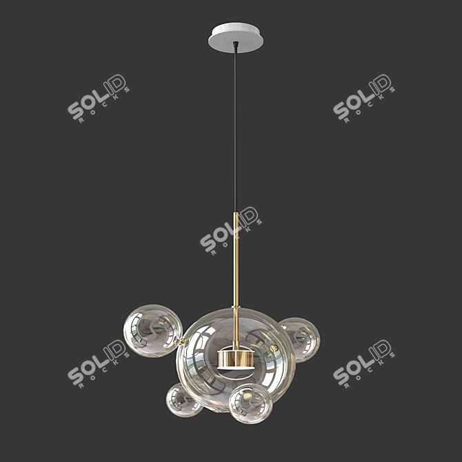 Glass Bubble LED Design Light 3D model image 3