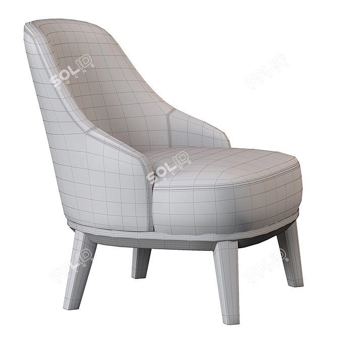 Modern Upholstered Armchair: Parla Atlas 3D model image 3