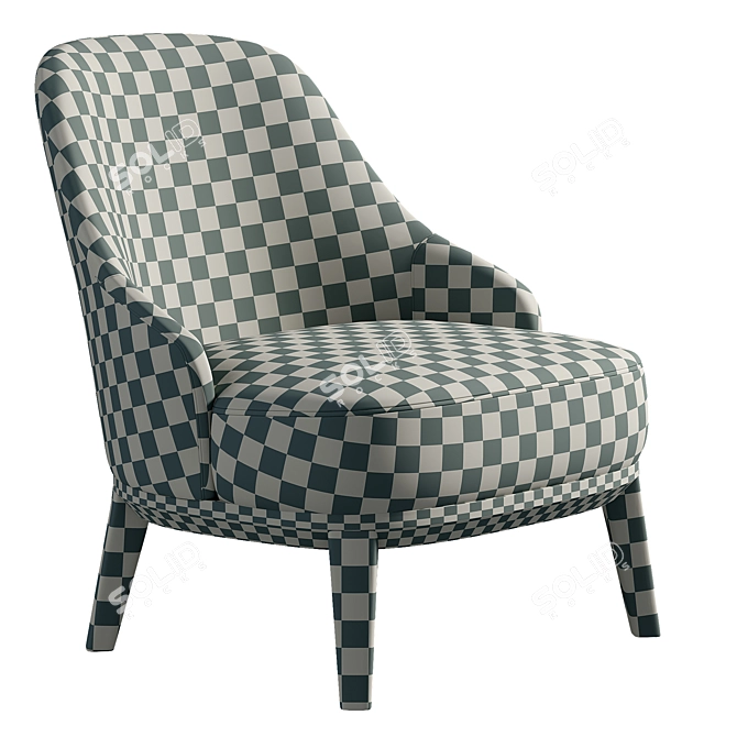 Modern Upholstered Armchair: Parla Atlas 3D model image 5