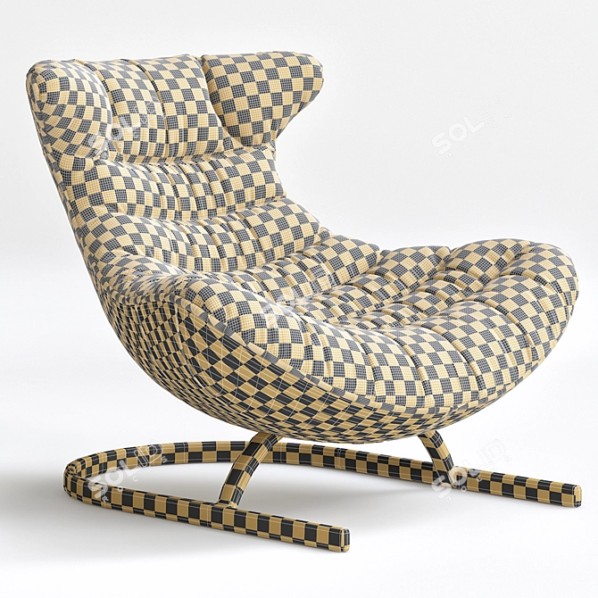 Realistic Armchair Model Max 2017 3D model image 3