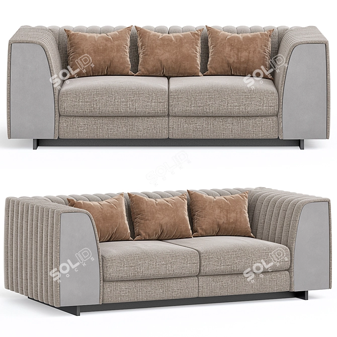 Realistic 3D Sofa Model, High-Resolution Textures 3D model image 1