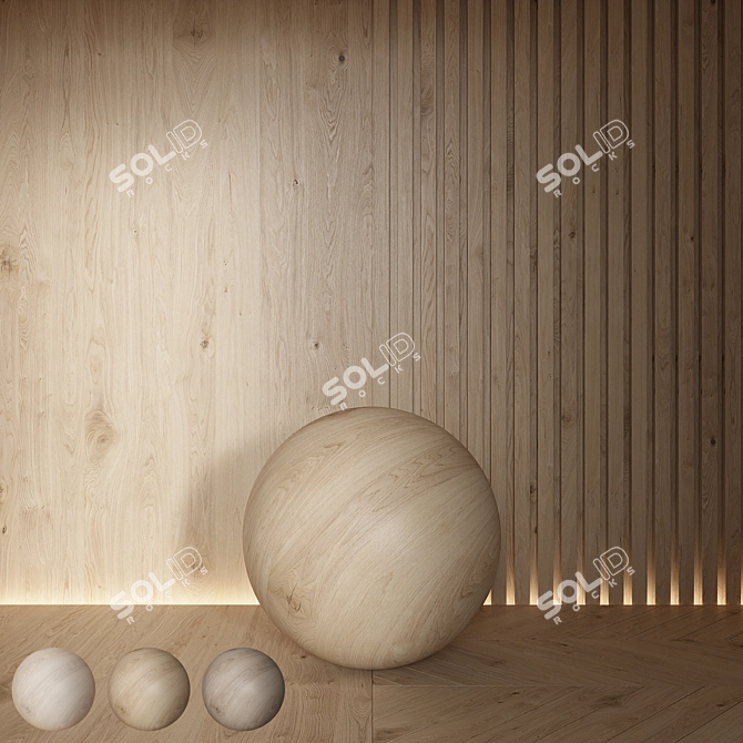 Seamless Wood Material Render Package 3D model image 1