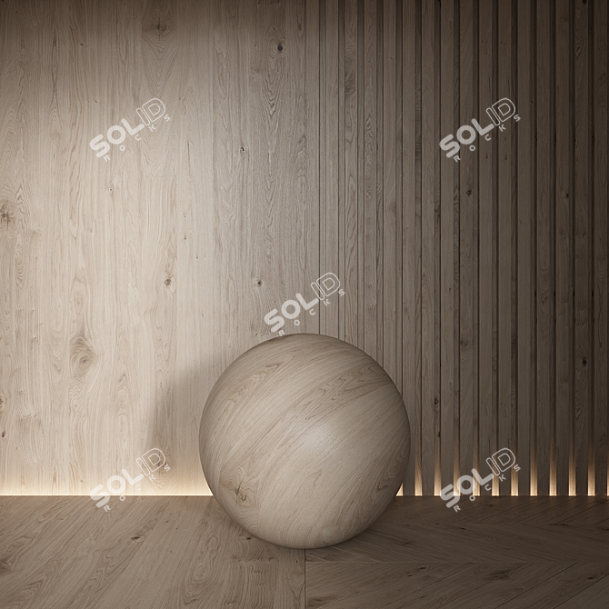 Seamless Wood Material Render Package 3D model image 2