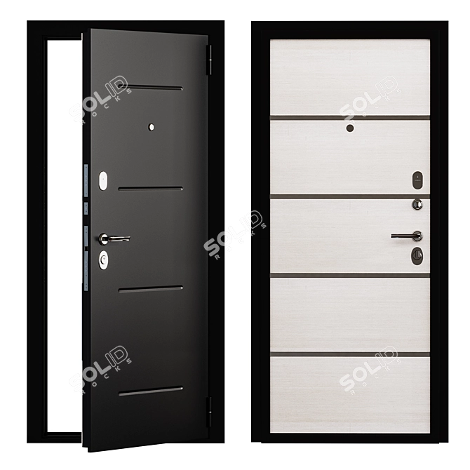 Metal Entry Door "Born 3D model image 1