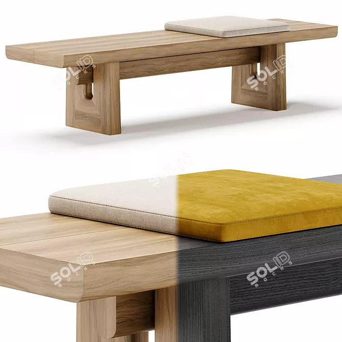  NARA Bench by Poliform 3D model image 1