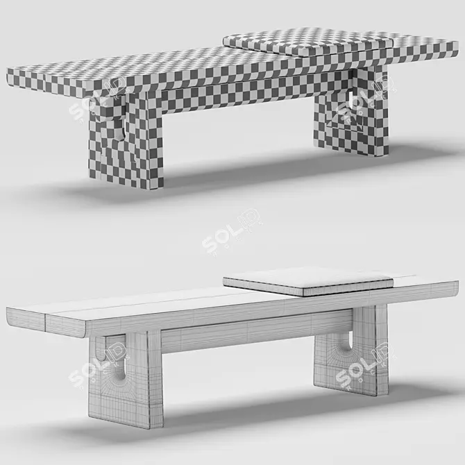  NARA Bench by Poliform 3D model image 5