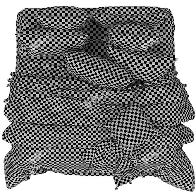 Harlem Check Pillowcases in Salmon 3D model image 4