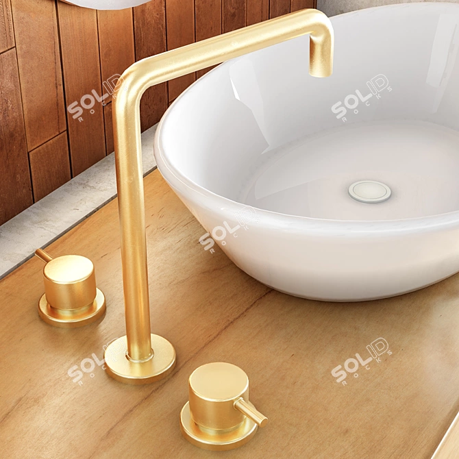 Modern Bathroom Furniture Set eco-friendly 3D model image 4