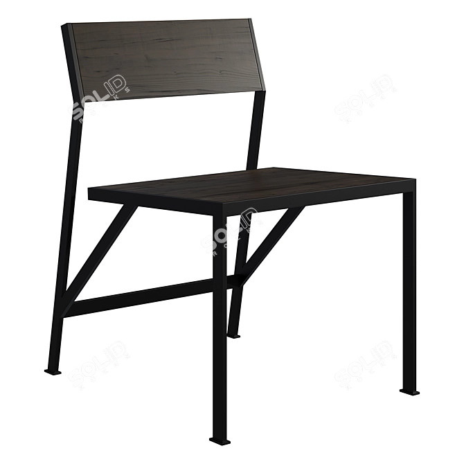 Sleek Noir Chair: Modern Elegance 3D model image 1