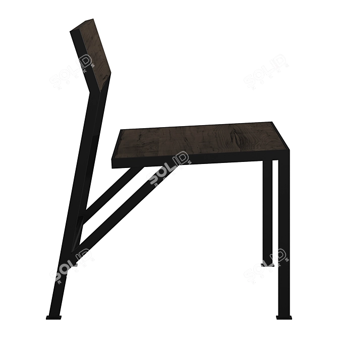 Sleek Noir Chair: Modern Elegance 3D model image 3