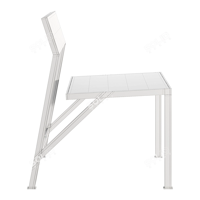 Sleek Noir Chair: Modern Elegance 3D model image 4