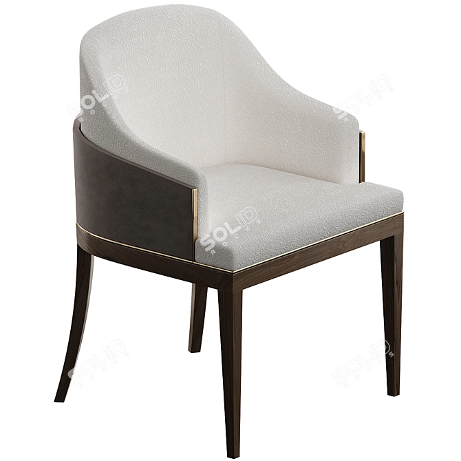 Modern Wolfe Dining Chair Design 3D model image 1