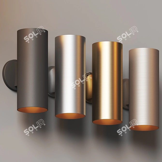 Poseidon LED Wall Sconce: Modern Geometric Luminary 3D model image 3