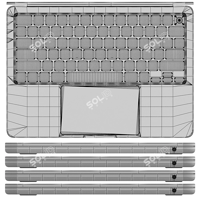 Sleek MacBook Air M2 2022 3D model image 6