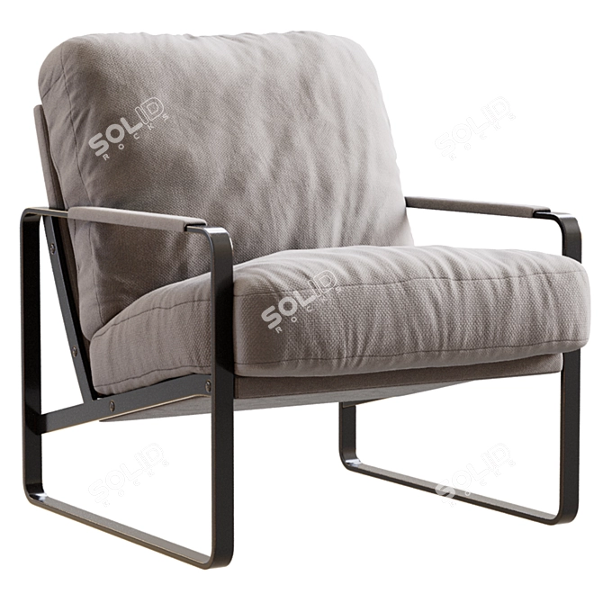 Walter Knoll Fabricius Armchair Model 3D model image 1