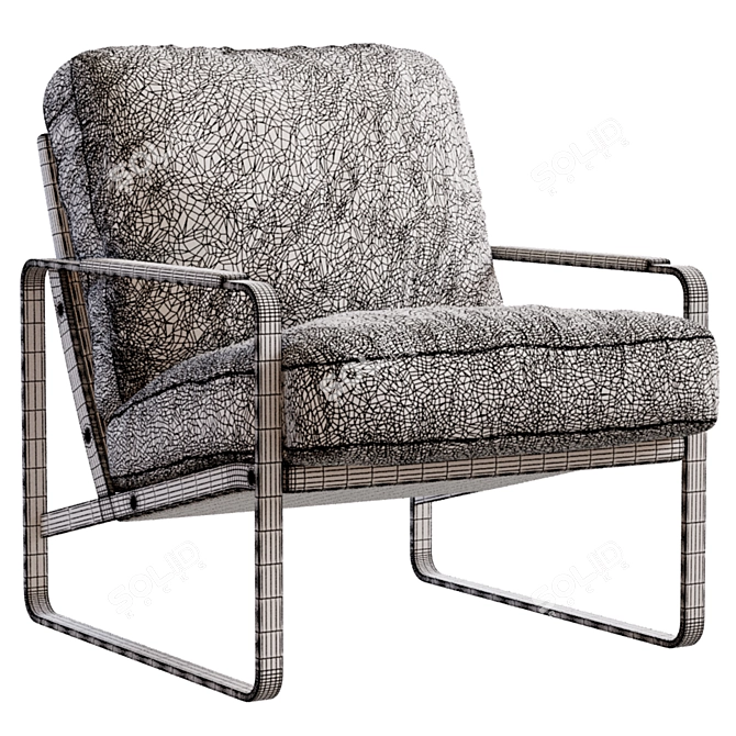 Walter Knoll Fabricius Armchair Model 3D model image 4