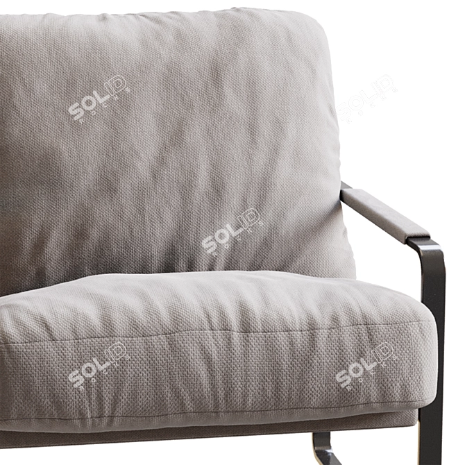 Walter Knoll Fabricius Armchair Model 3D model image 5