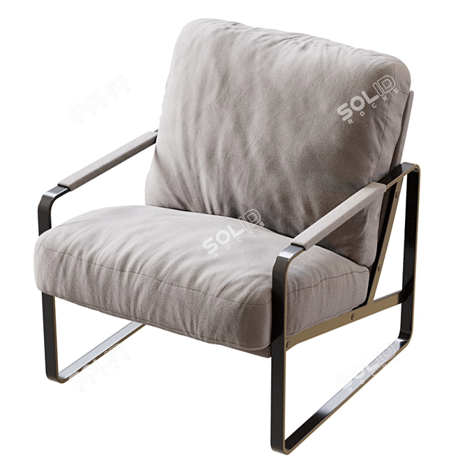 Walter Knoll Fabricius Armchair Model 3D model image 6