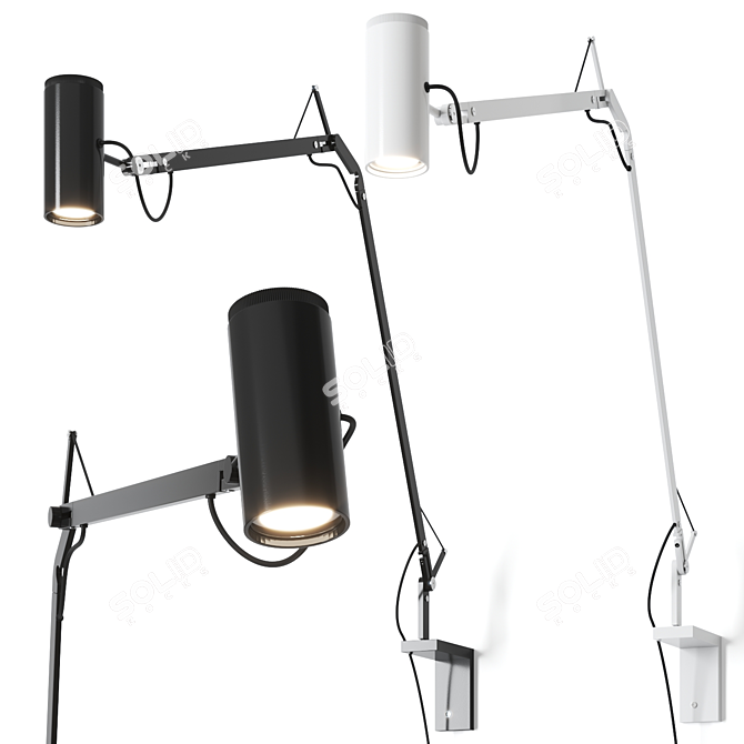 Modern Marset Wall Lamp Design 3D model image 1