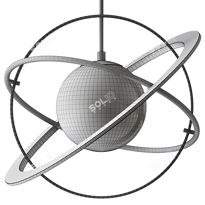 Sleek Apogee Pendant Light 3D model image 2