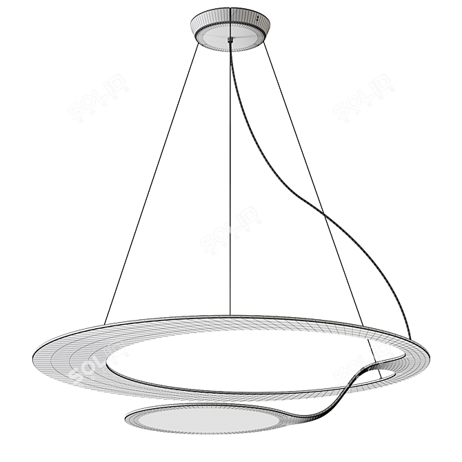 Modern Glu Pendant Lamp Fixture 3D model image 3