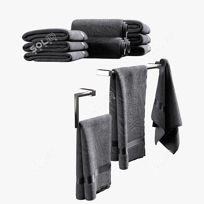 Luxury Bath Towel Set, 3D Models 3D model image 4