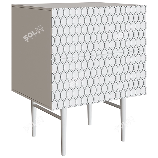 Romatti CHANCE RIBB Bedside Table 3D model image 2