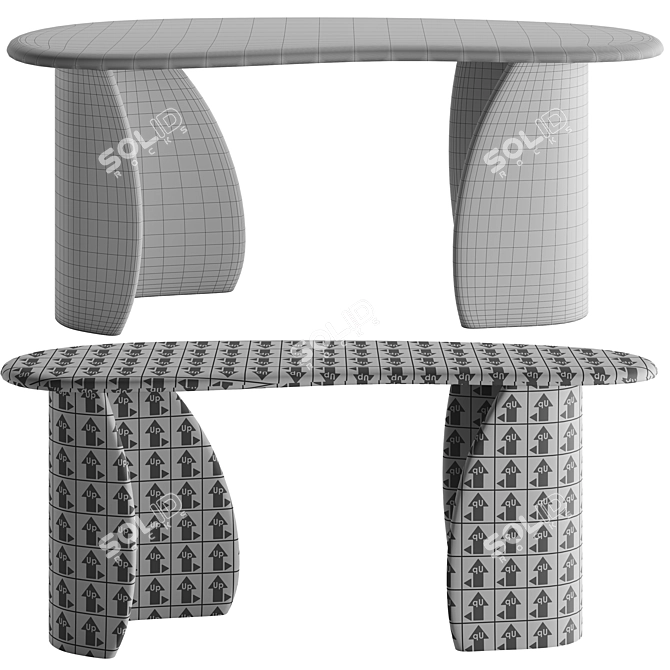 Elegant John Pomp Tidal Console 3D model image 4