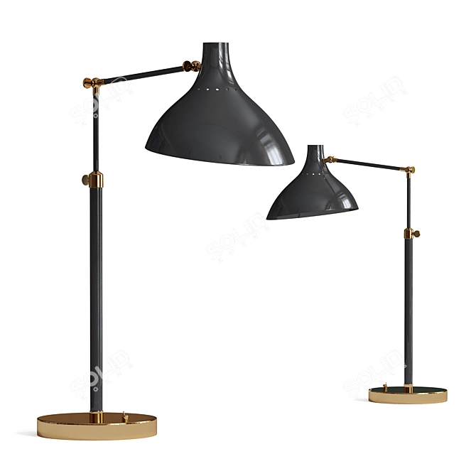 Elegant Charlton Table Lamp 3D model image 1