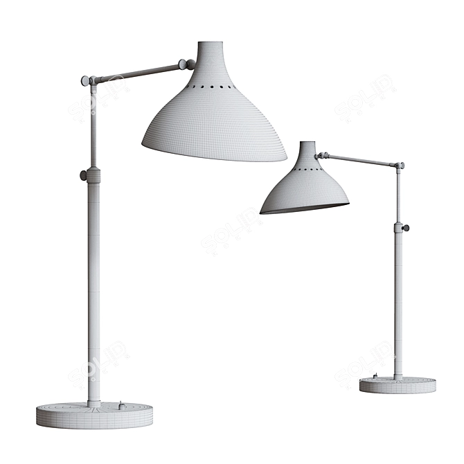 Elegant Charlton Table Lamp 3D model image 2