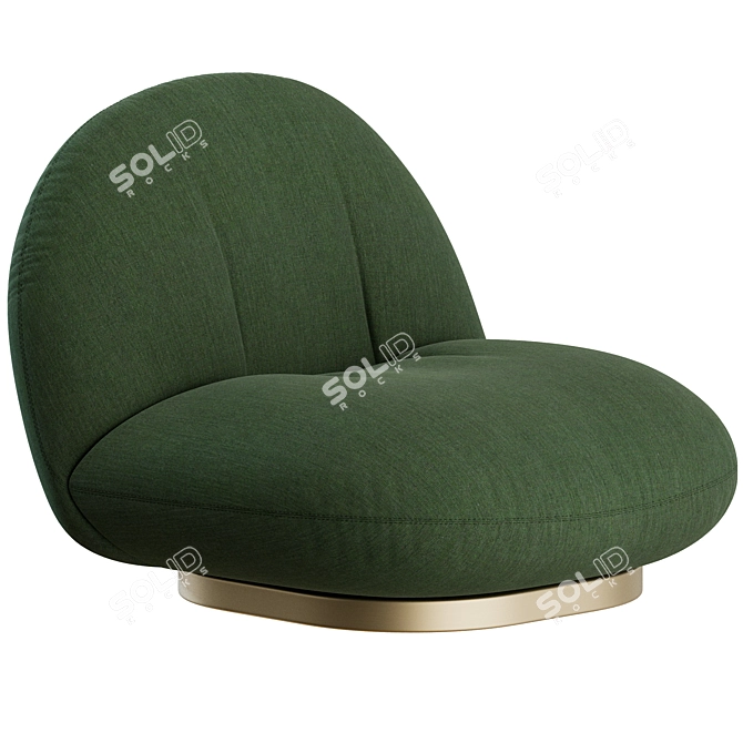 Gubi Pacha Lounge Chair Design 3D model image 1