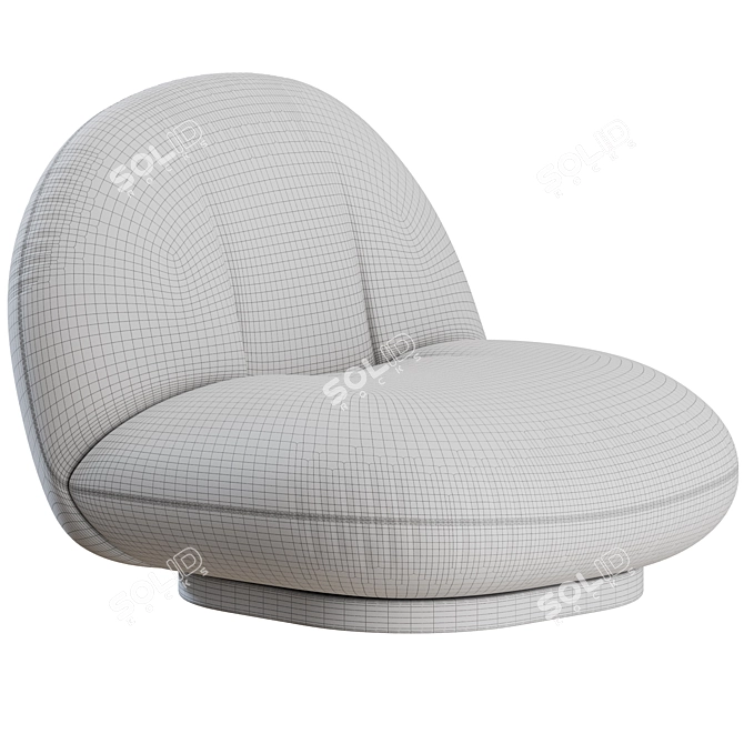 Gubi Pacha Lounge Chair Design 3D model image 2