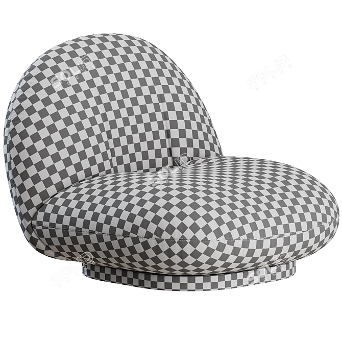 Gubi Pacha Lounge Chair Design 3D model image 3