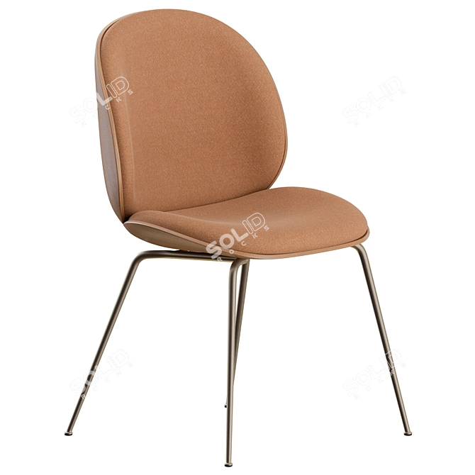 Gubi Beetle Veneer Dining Chairs 3D model image 1