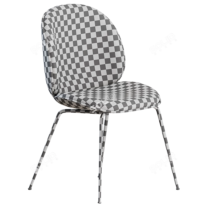 Gubi Beetle Veneer Dining Chairs 3D model image 3