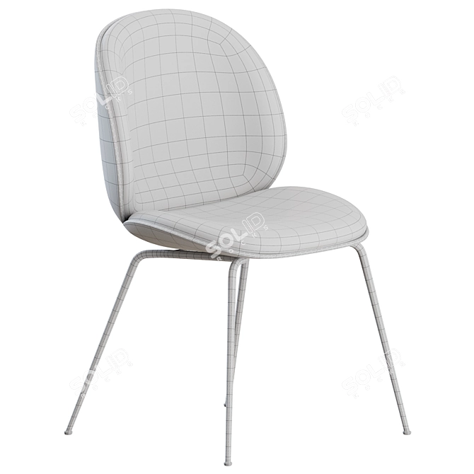 Gubi Beetle Veneer Dining Chairs 3D model image 4