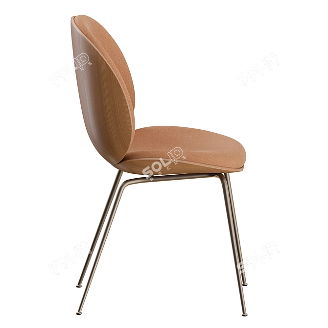 Gubi Beetle Veneer Dining Chairs 3D model image 6