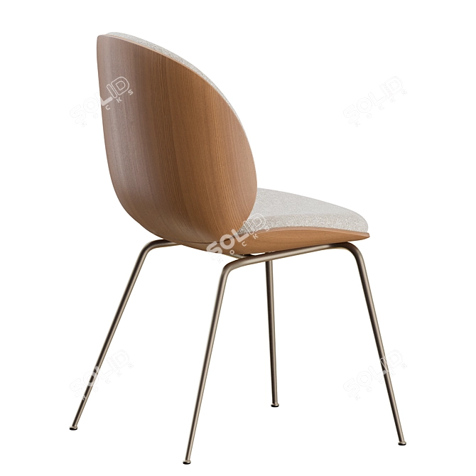 Gubi Beetle Veneer Dining Chairs 3D model image 7