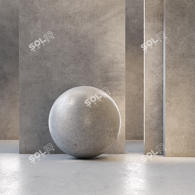 Seamless PBR Concrete Textures Set 3D model image 1