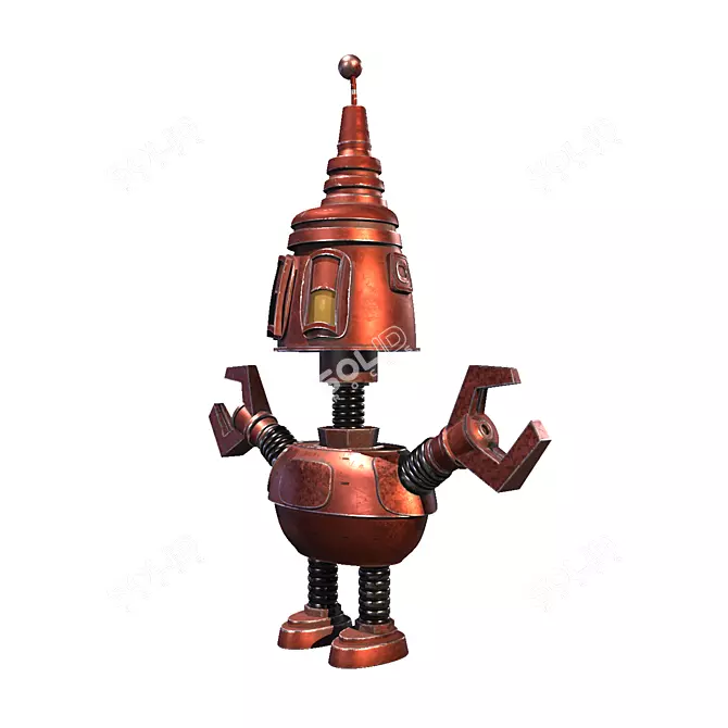 Futuristic Robot Figure Toy 3D model image 2