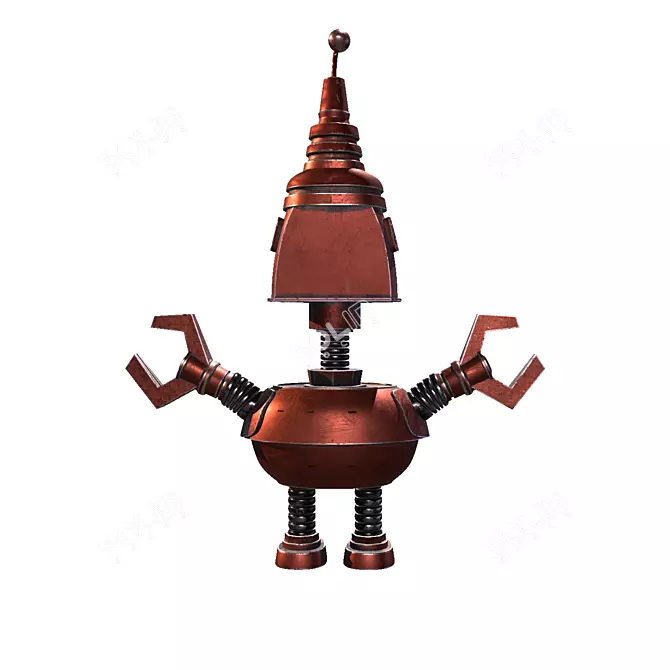 Futuristic Robot Figure Toy 3D model image 5